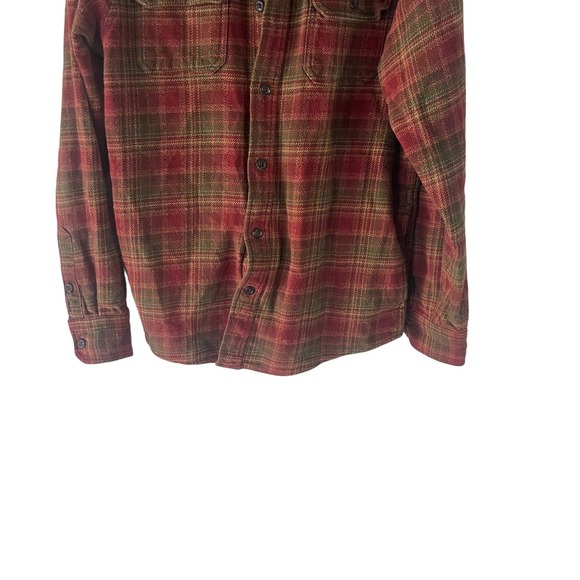 Orvis‎ Men's Size Medium Red Plaid Button Up Flannel Shacket - Picture 4 of 9